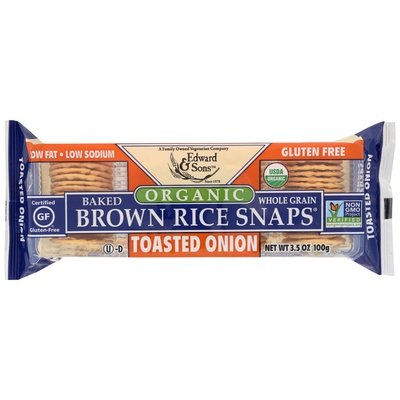 OG2 Brown Rice Snaps Onion 12/3.5 OZ [UNFI #36182]