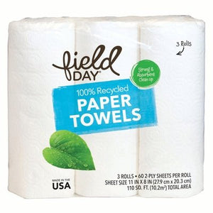 Field Day Paper Towels 60 Sqr 2ply Roll 10/3 ROLL [UNFI #64677] T