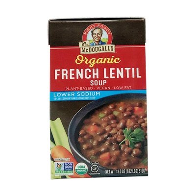  Provisions Co-op Wholesale  OG2 Dr Mcdougalls French Lentil Soup 6/17.6 OZ [UNFI #30124] #