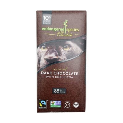  Provisions Co-op Wholesale  Endangered Dark Choc 88% Cocoa (panther) 12/3 OZ [UNFI #31651] #